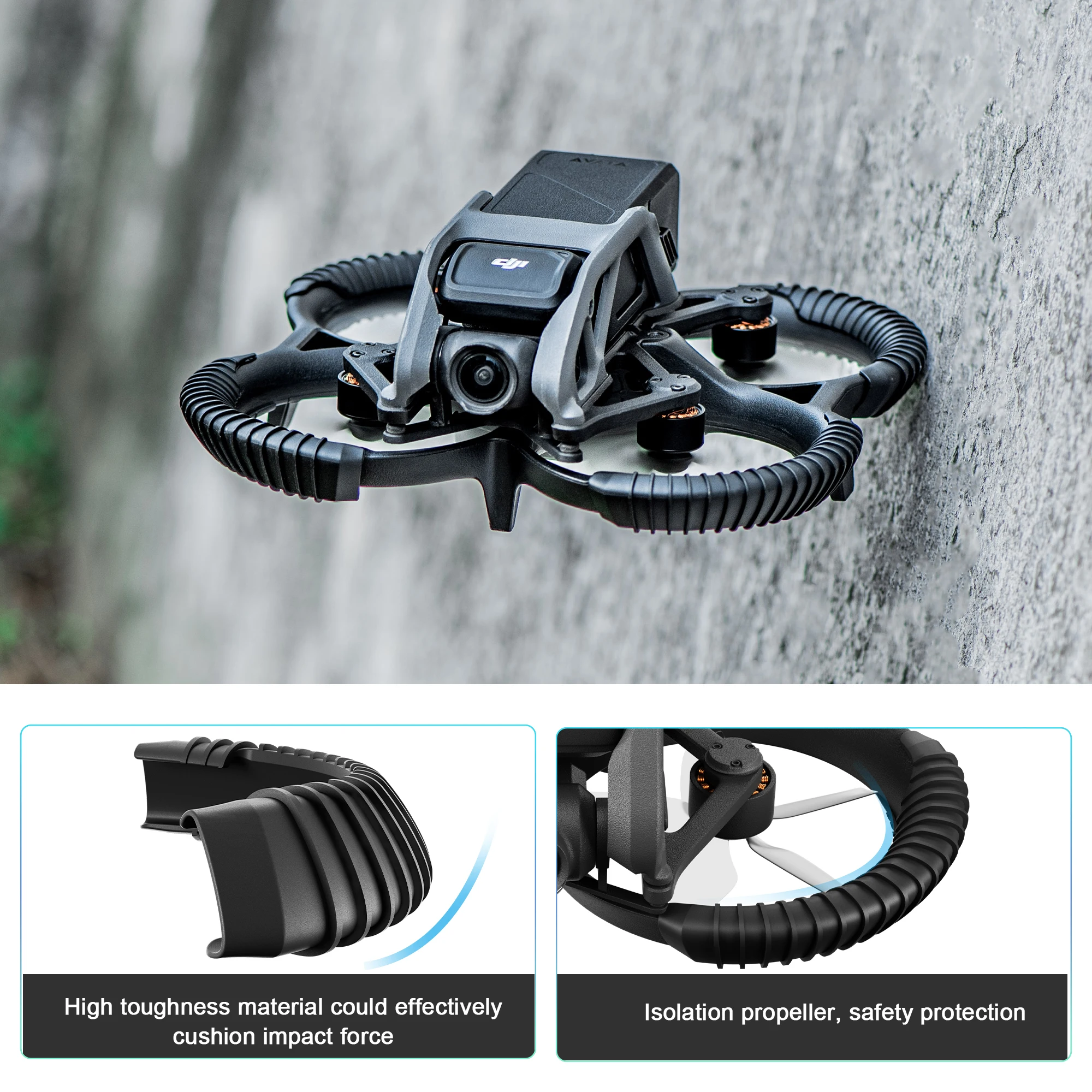 DJI Avata crossing machine pierścień antykolizyjny ostrze pokrywa ochronna zabezpieczenie przed upadkiem wszechstronne akcesoria ochronne