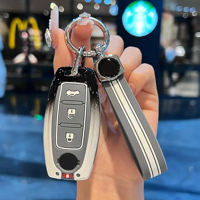 

2 3 4 Buttons Car Key Cover Case Shell Fob Bag For Nissan Qashqai 2022 J12 Ariya Altima Teana Juke X-trail T33 Accessories