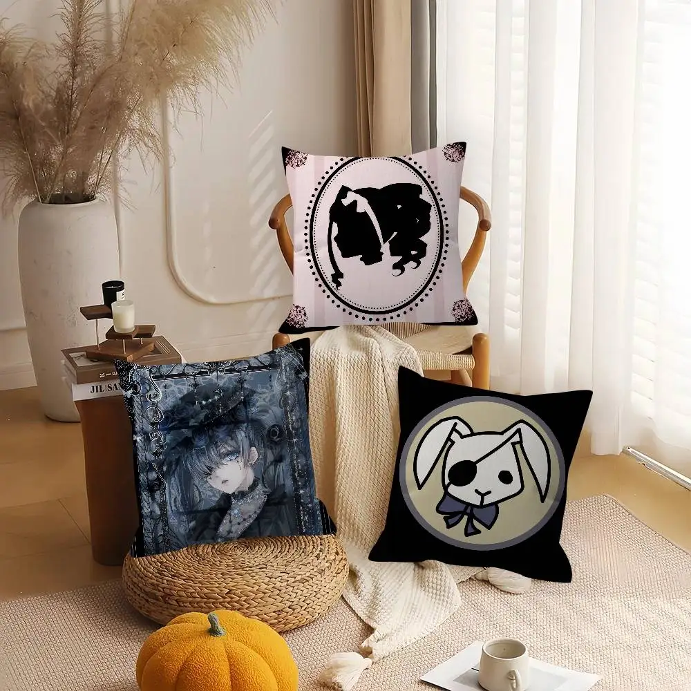 Anime B-Black B-Butler Cushion  Pillow Cushion Cover Pillowcase Living Room Sofa Home Decor Customized - view 3