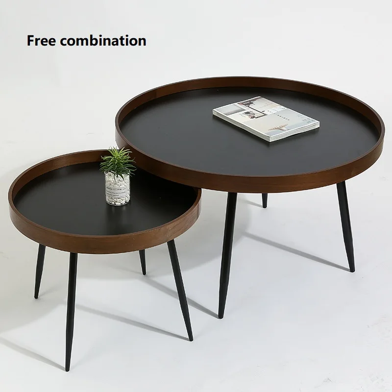 Formwell-Small Coffee Table, Side Table, End Table for Sofa, Corner Edge, Top Design, Metal Legs in Powder Coating, NGL19