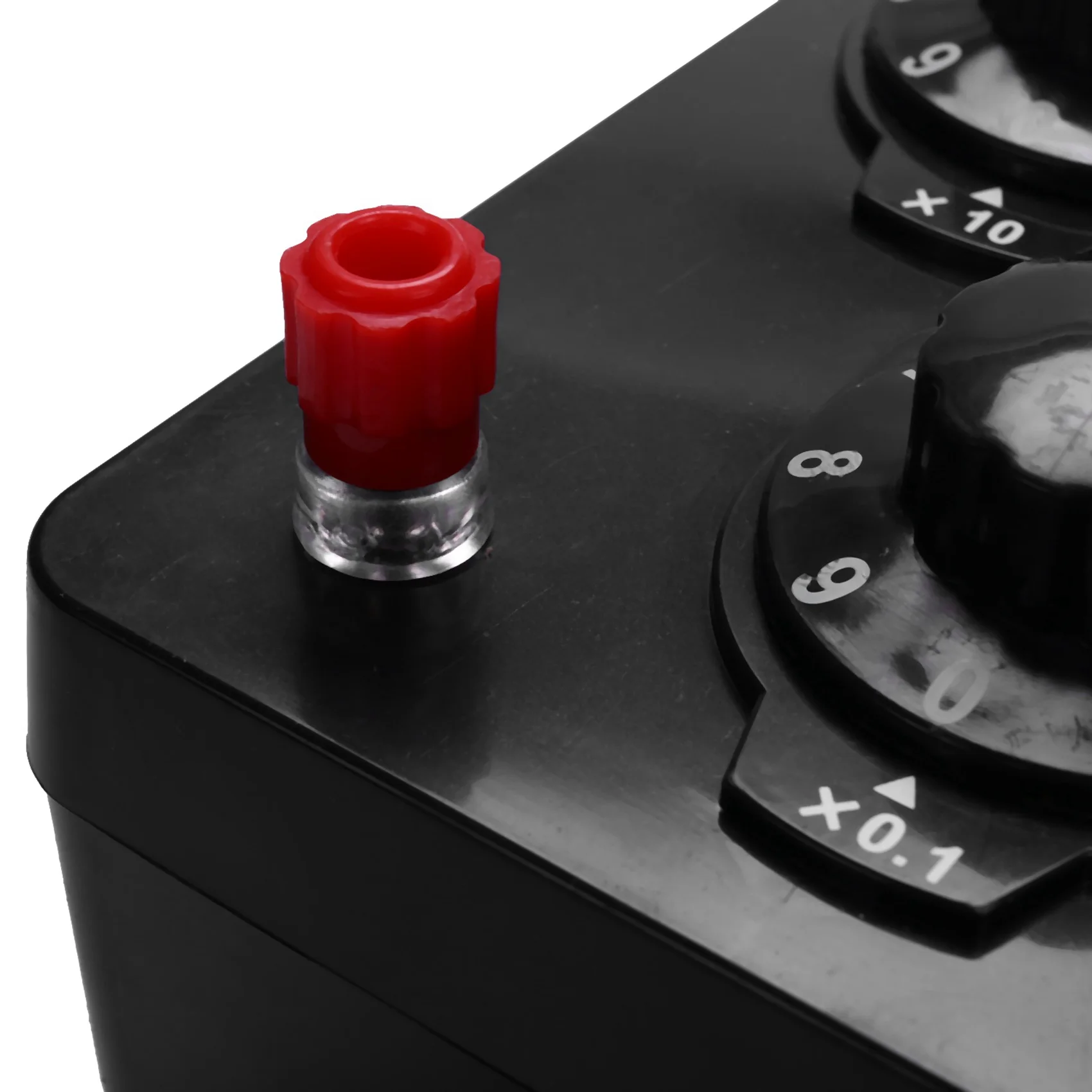 Superior-2X Black Resistance Box Iron Variable Decade Resistor Resistance Box 0-9999.9 Ohm 165X125x60mm Forphysical Teaching