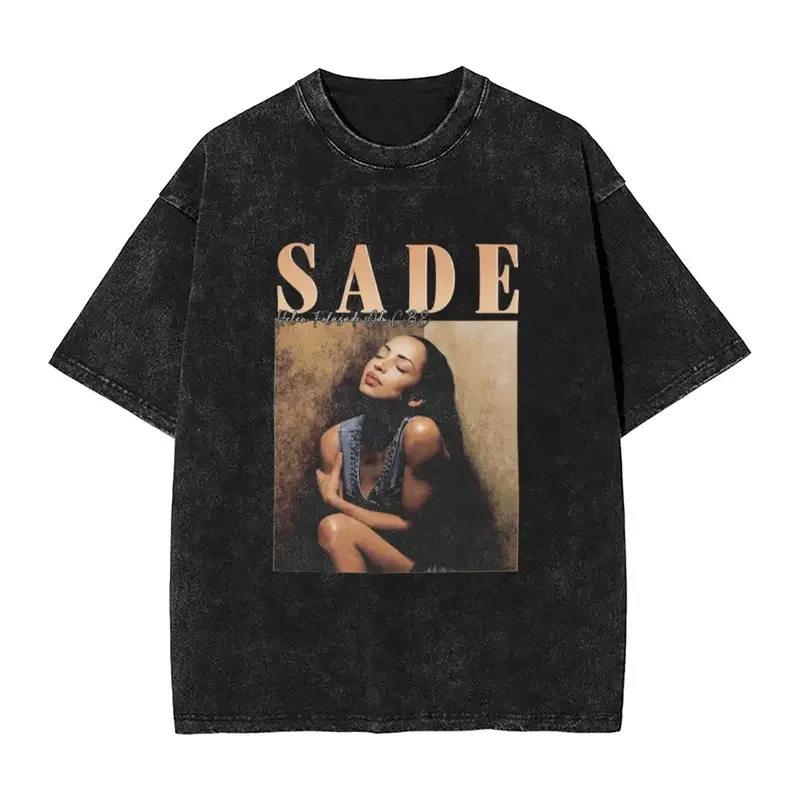 1PCS Men's Cotton Short-Sleeve Graphic Shirt - Round Neck, Y2000 Swag Vintage Sade Band Print, Black & Golden Figure, Loose-fitting, Boho Clothes, Men's Shirts Graphic Tee, Everyday Tops, Office & Festival Wear, All-Season Streetwear