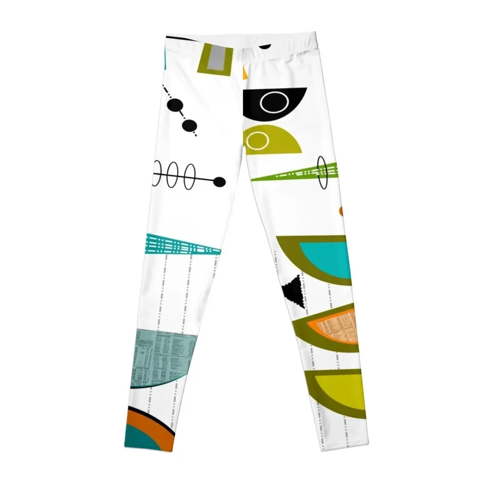 

Mid-century Modern Abstract #55 Leggings Training pants sportswear woman gym 2025 Womens Leggings