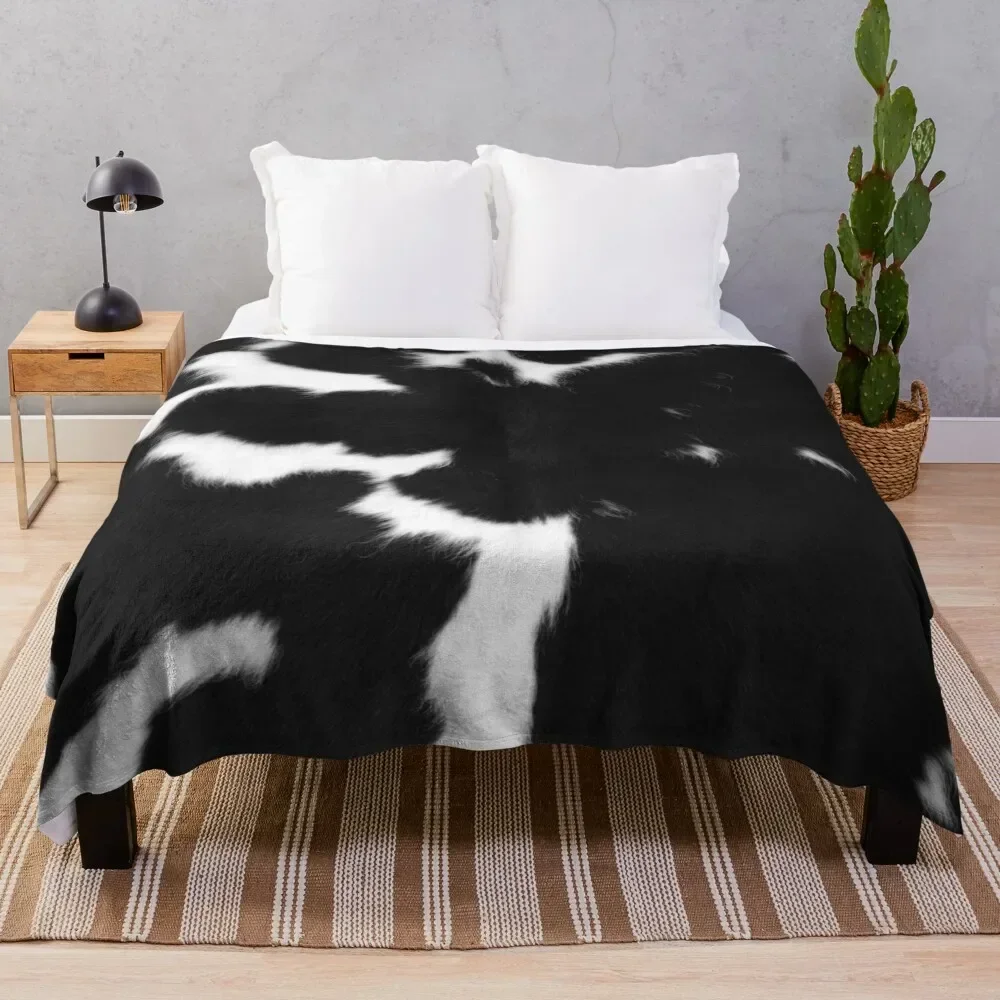 

Howdy, cowhide style print Throw Blanket for winter Stuffeds Bed funny gift Blankets