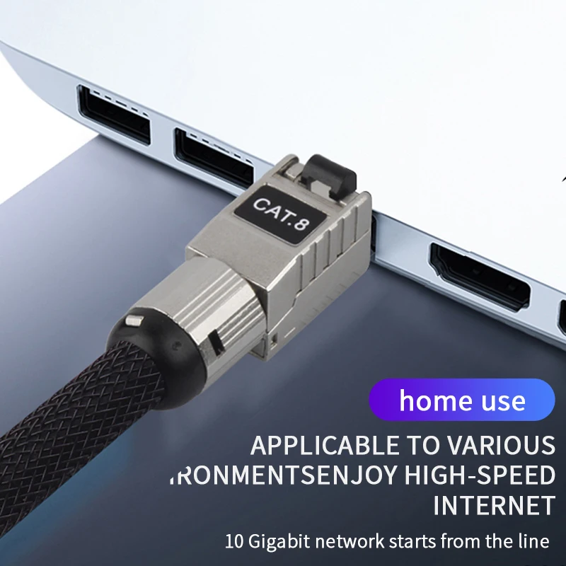 سوبر سبيد كات 8 كابل إيثرنت كات 8 SSTP RJ45 موصل شبكة لأجهزة الكمبيوتر المحمول راوتر 2000MHz RJ45 كابل الشبكة