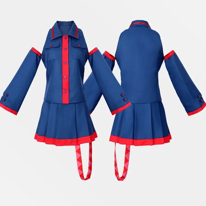 

★Halloween Cosplay Costume Anime Mikuu kasane Teto Women Blue Pink Dress Made Accessorie props 2026 New ♥Look Me ←_←
