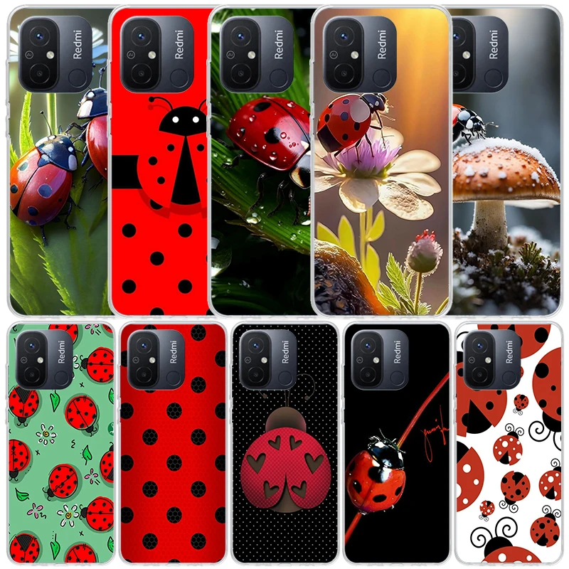 Insect Seven-Star ladybug Phone Case For Xiaomi Redmi 12C 12 10C 10 10A 9C 9A 9T 9 8 8A 7 7A 6 Pro 6A K20 K30 K40 S2 Soft Back C