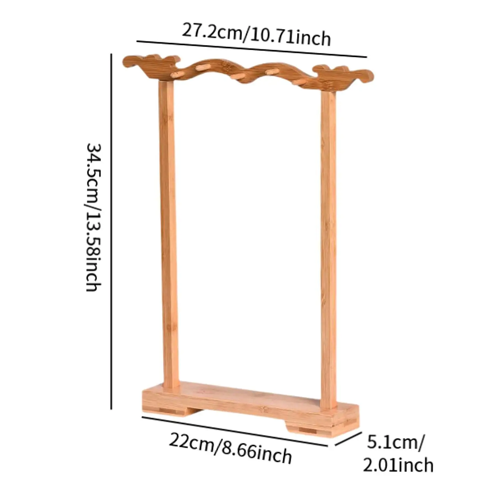 Calligraphy Pen Holder Wooden Brush Stand Premium Bamboo Organizer for Home Office Study Room Decoration