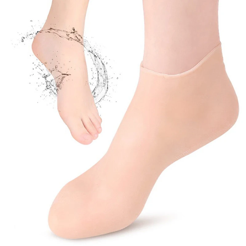 1 Pair Feet & Hand Care Socks Gloves Moisturizing Silicone Gel Socks Foot Skin Care Hand Protectors Anti Cracking Spa Home Use