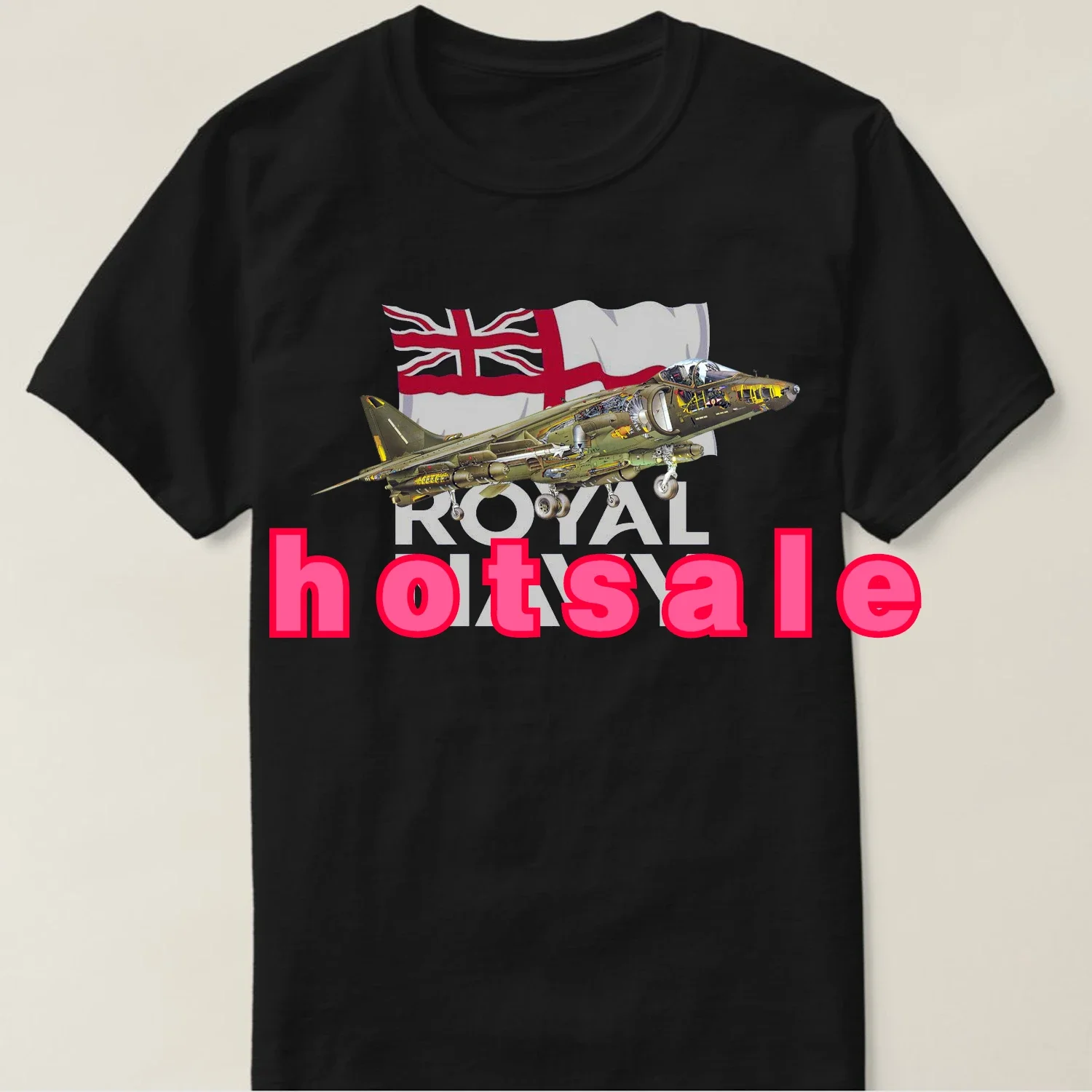 United Kingdom Royal Naval Sea Harrier Reconnaissance Fighter T-Shirt. Summer Cotton Short Sleeve O-Neck Mens T Shirt New S-3XL