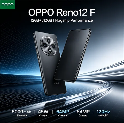 2026 New OPPO Reno12F Smartphone with 12GB RAM And 512GB Storage High-End Memory for Uninterrupted Usage