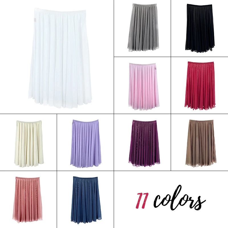 

Women Ballet Wrap Skirt Sheer Tulle Dance Flowy A Line Skirt Pull On Elastic Waist Dance Midi Skirt For Leotards Gauze Skirt