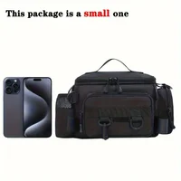 A practical fishing gear bag - canvas waist bag crossbody shoulder bag, universal travel sports bag 6