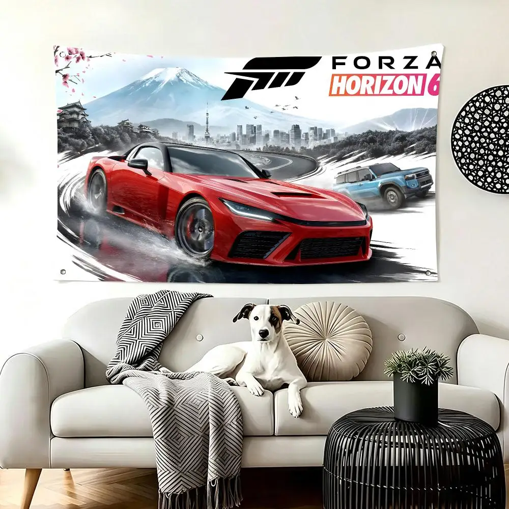 Racing Game F-Forza H-Horizon 6 Flags  For Living Room Home Dorm Decor Wall Outdoor Camping Party Banner Gifts