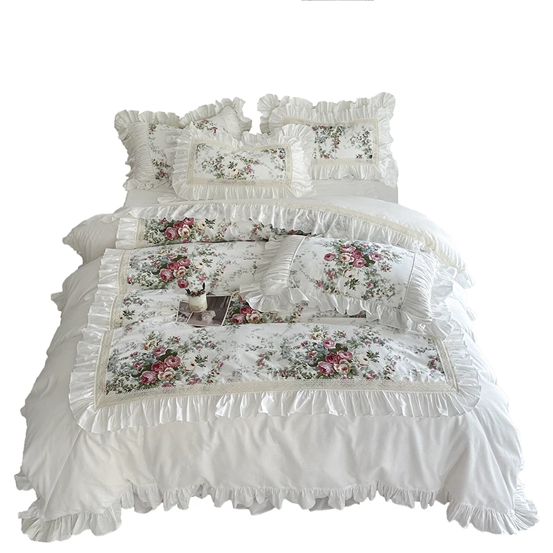 

100% Cotton Bedding Set 6 Piece Bed Skirts Bedding Bed Shet Nude Fantasy Bedding Display Sets