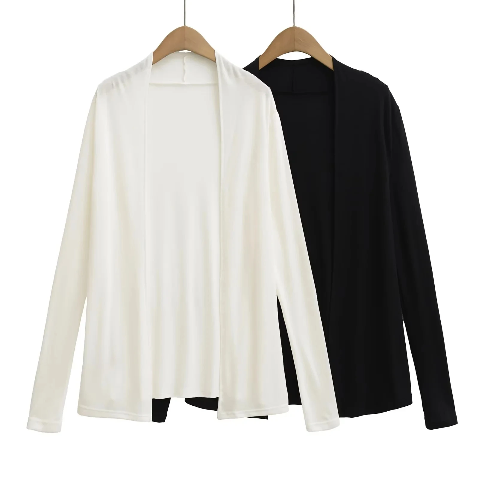 

Korean Laid-ba Sle oulder-dropped Sun Protection Light Thin Retro Color Outerwear Paper Thin Spicy Girl Casual Op...