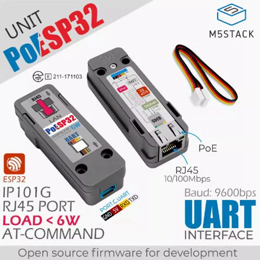 M5Stack ESP32 PoE Ethernet controller Remote control of data communication Can be developed again