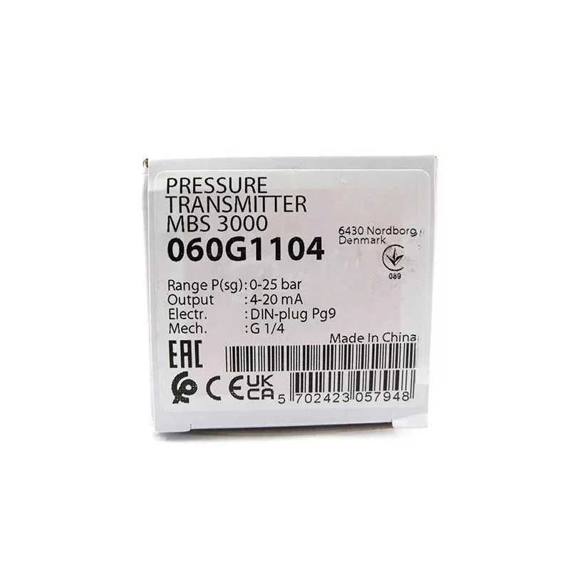 060G1101 Pressure transmitter, MBS 3000 000 bar - 6.00 bar New Original Denmark Automation   Drive