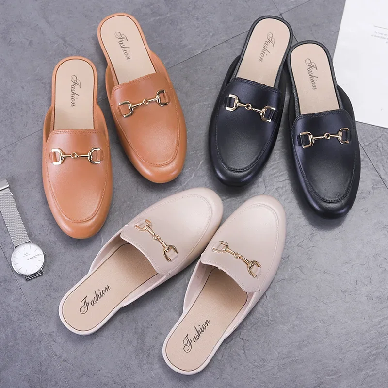 Flat Heel Sandals Women's Outdoor Wear Summer New Style Fashionable British Match Casual Flat Bottom Sandals Comfortable Shoes