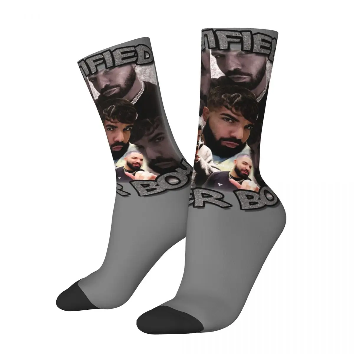 

Cool Vintage BBL Drake Rapper Bootleg Design Basketball Crew Socks Accessories All Season Comfortable Long Socks Non-slip