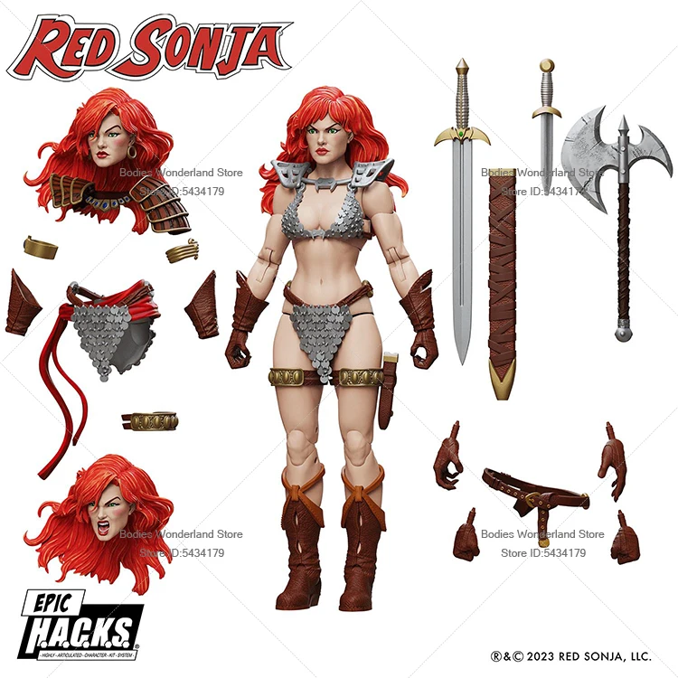 Na Stanie Boss Fight BFS Figurka Akcji w Skali 1/12 Żołnierka Anime Red Sonja Edycja Deluxe Pełny Zestaw 6-calowa Kolekcja Lalek