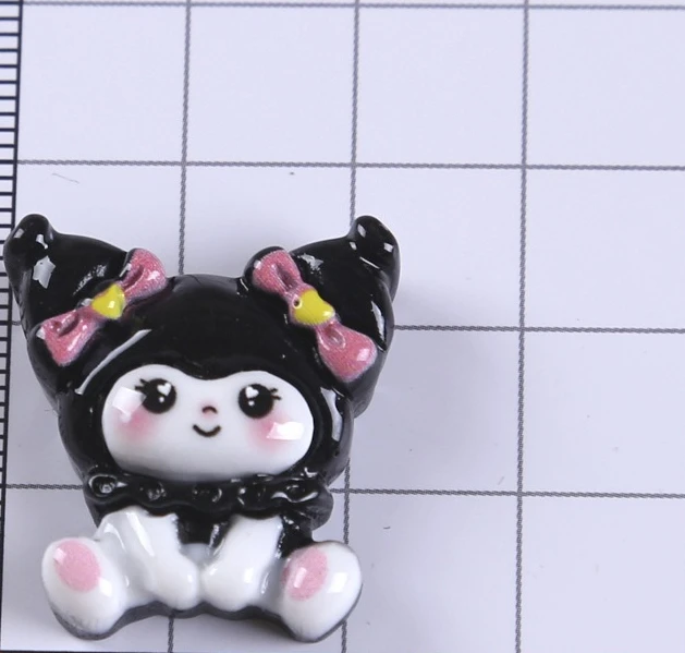 ミノソ グロッシーブラック クロミ サンリオ リボン ケーキ ポプシクル レジン アクセサリー DIY クリームグルー 携帯ケース ヘアクリップ
