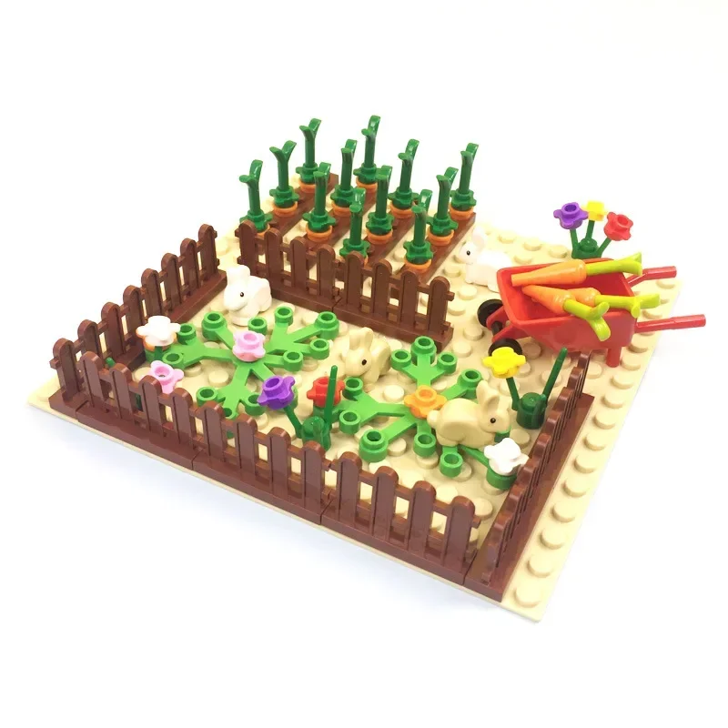 MOC Animal Farm Scene Building Blocks Cattle Pen Pig Shed Chicken Farm Panda Horse Assembly Educational Small Bricks Toys Gifts - Image 6