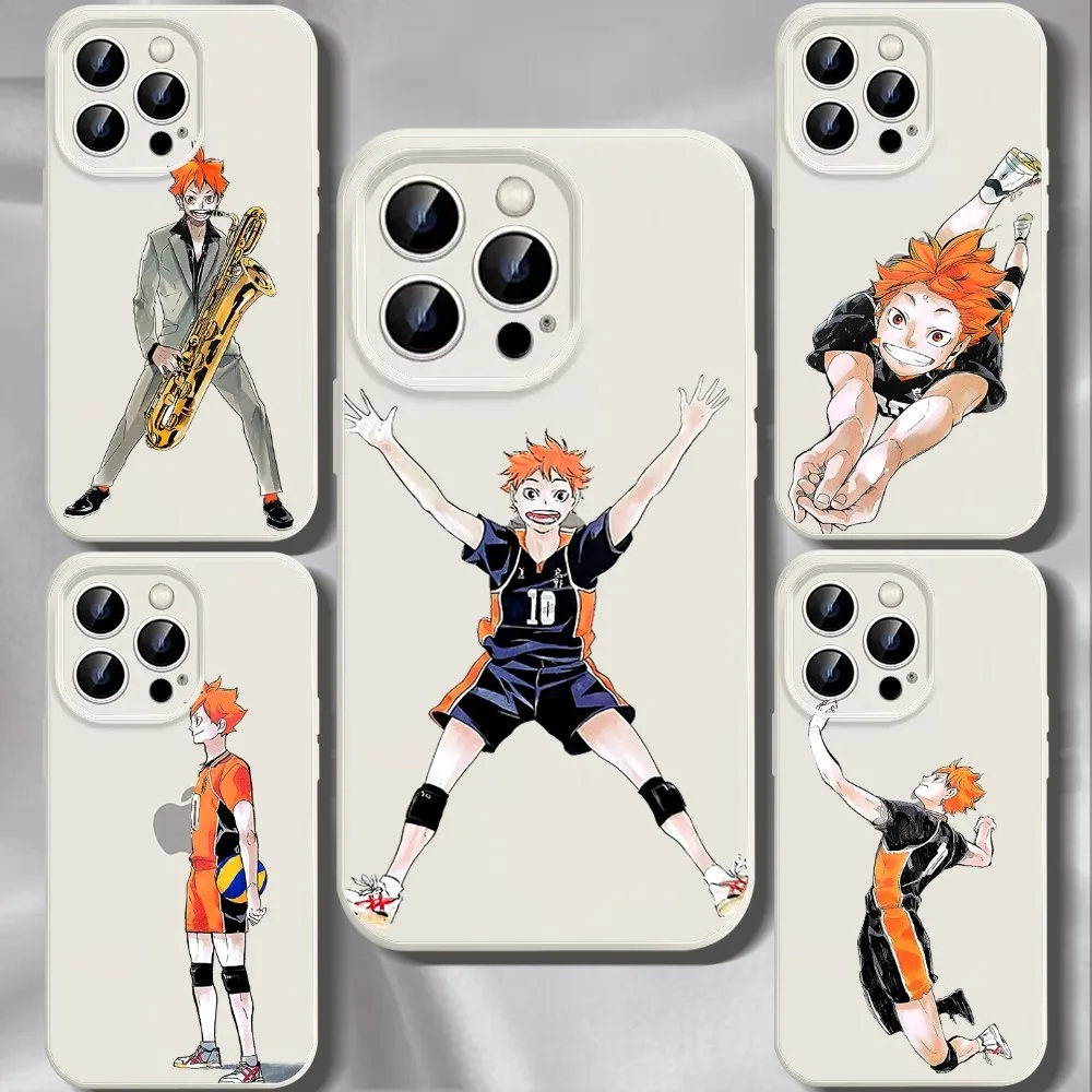 Hinata Shoyo Phone Case For Iphone 11 13 14 Pro Max X Xr Xs Max Se2020 12mini White Cover Case