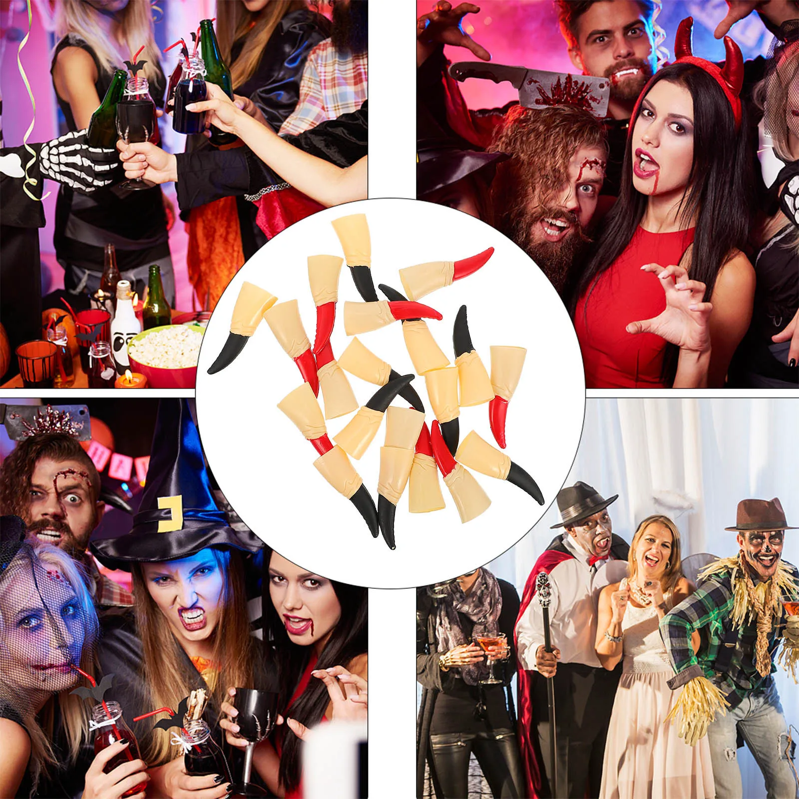 

Хэллоуин палец коготь реквизит костюм пальцы накладные ногти реквизит для рук ужас украшения