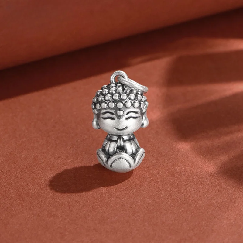 

Pure silver 999 Buddha lotus pendant