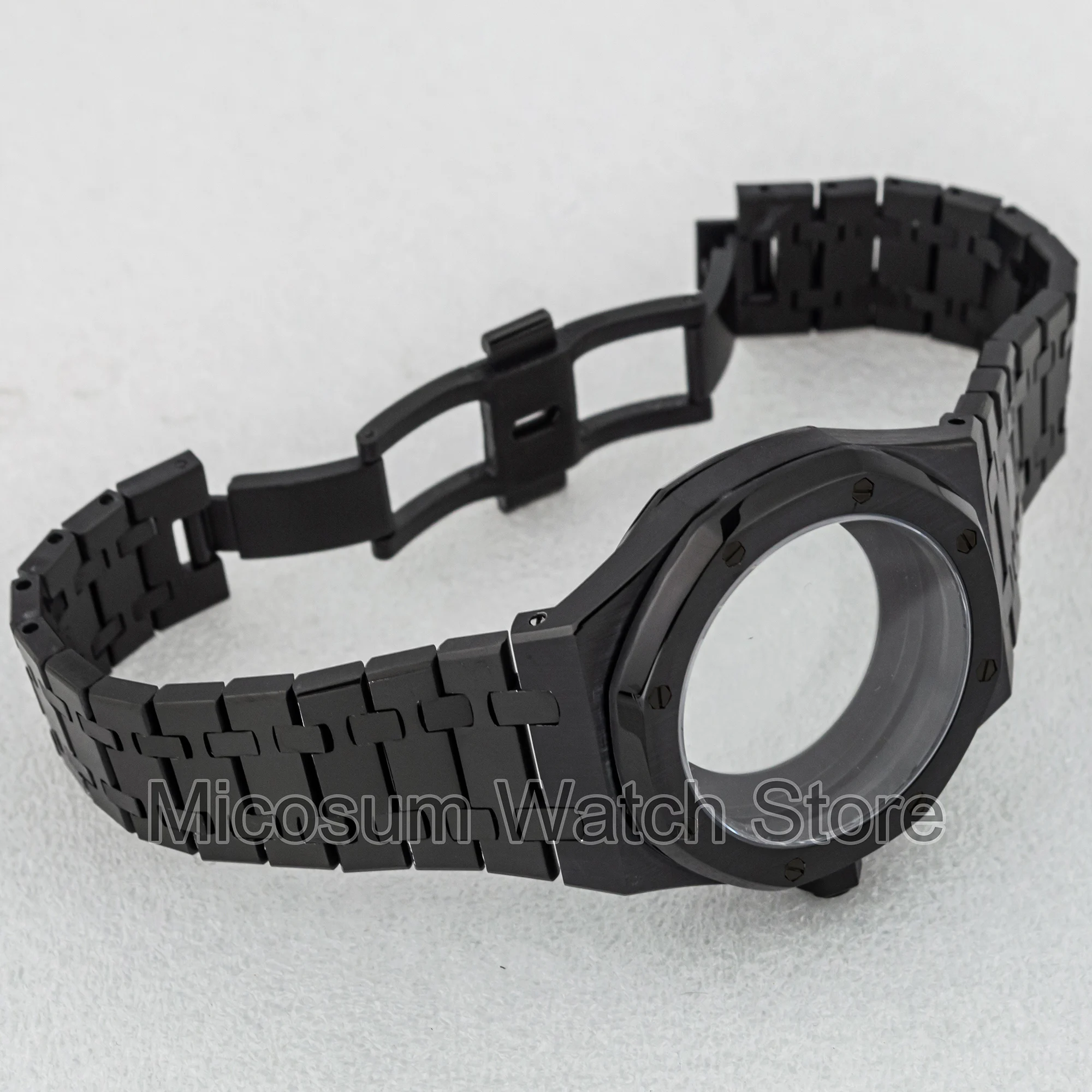 41MM NH35 Case Stainless Steel Bracelet Strap Sapphier Crystal Water Resistant for Octagon Royal NH35 NH36 Movement 31.8mm Dial