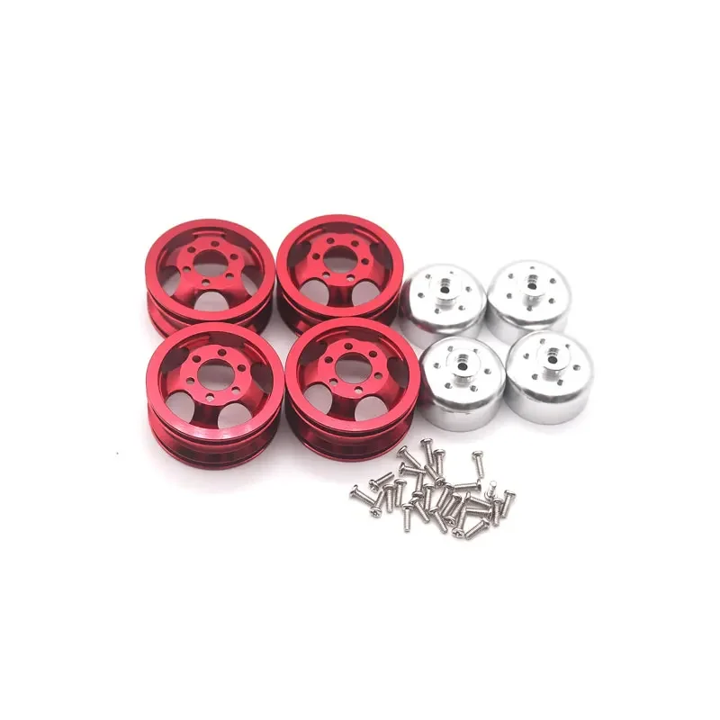 Kit de jante de roue en métal amélioré pour WPL JJRC avec vis, pièces de voiture RC pour camion RC