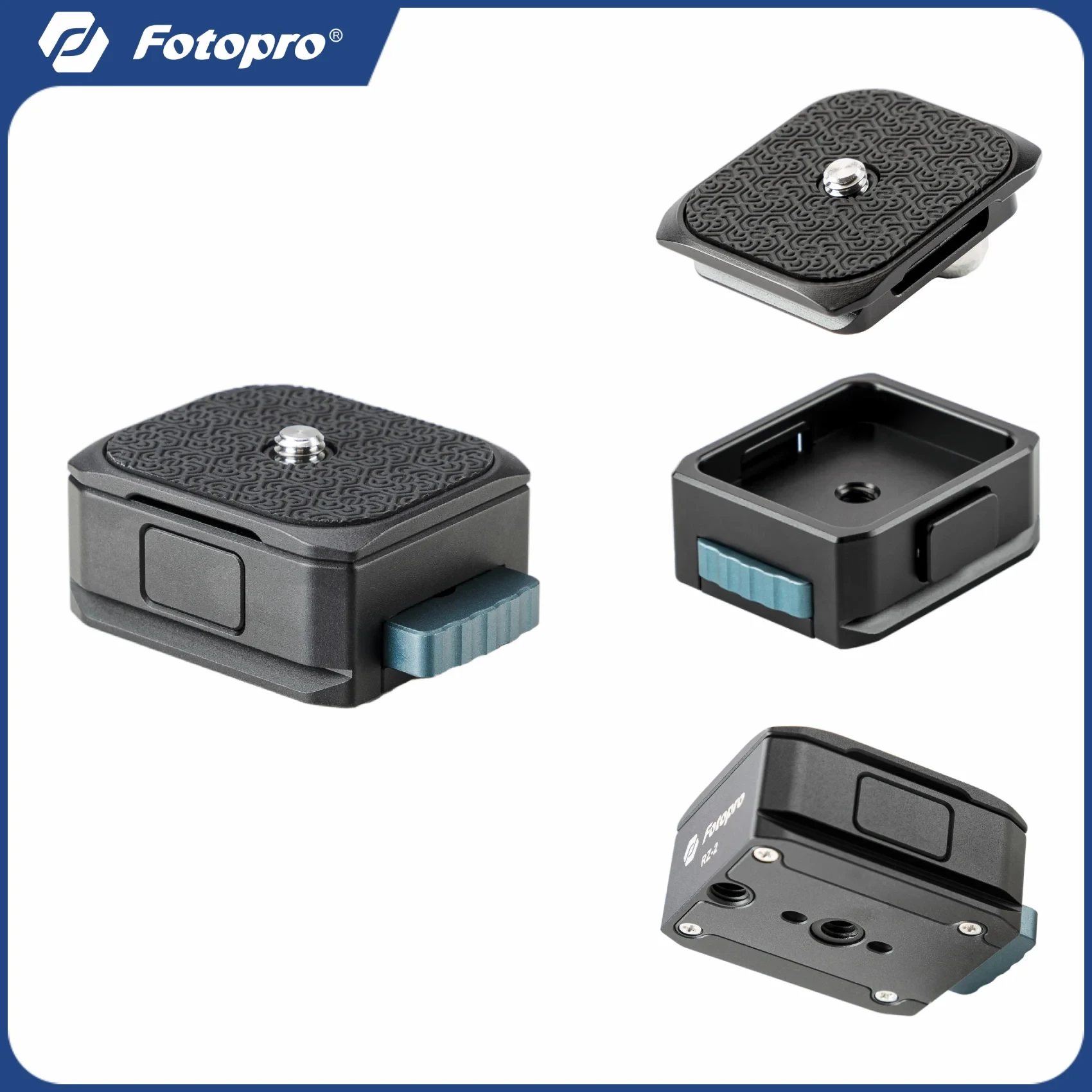 fotopro-rz2-claw-piastra-a-sgancio-rapido-con-slot-arca-swiss-e-vite-da-1-4-per-treppiede-e-monopiede-base-per-fotocamere-dslr-e-mirrorless