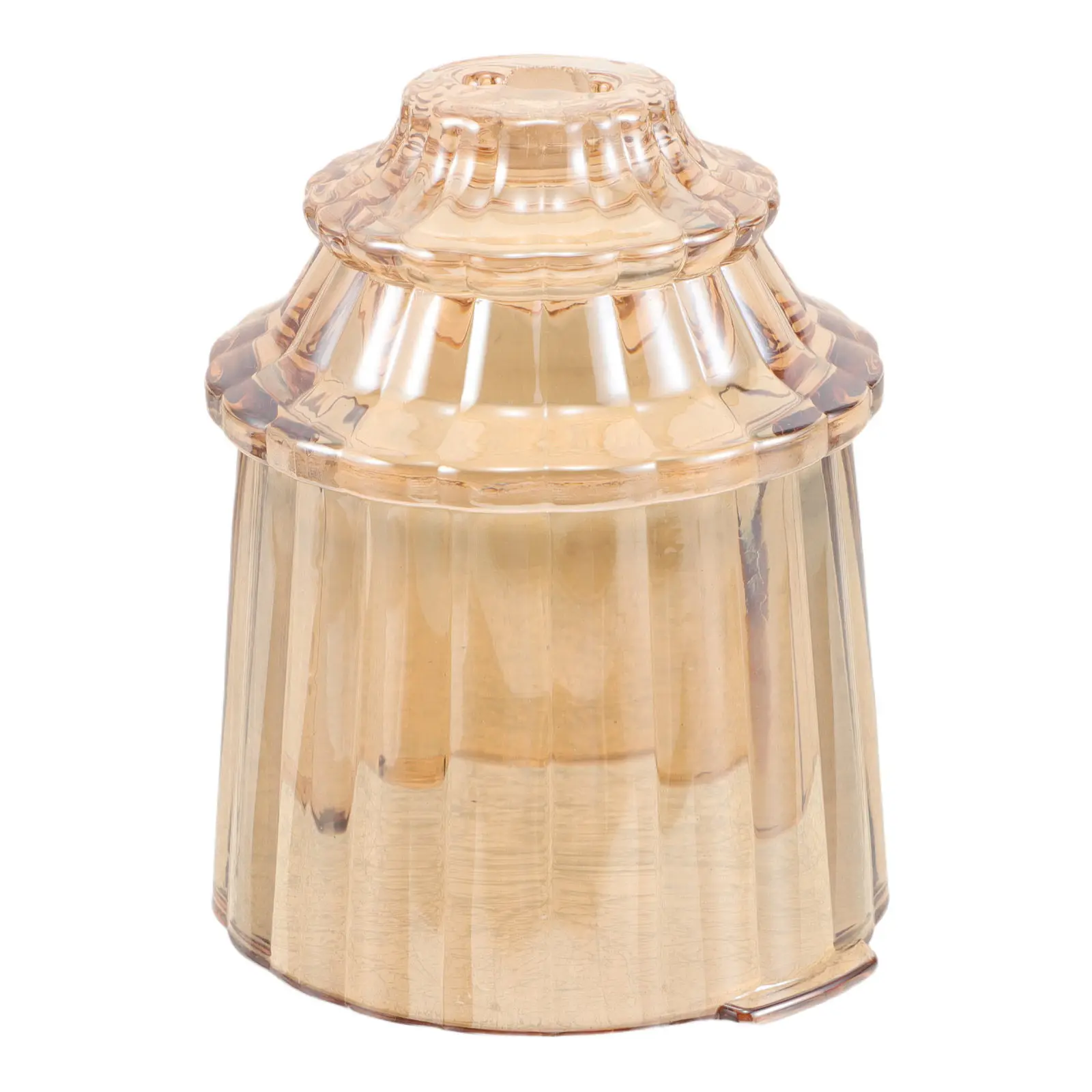 European Ribbed Glass Lamp Shade Vertical Stripes Bell Shade Pendant Light Cover Minimalist Glass Lampshade for Living Room