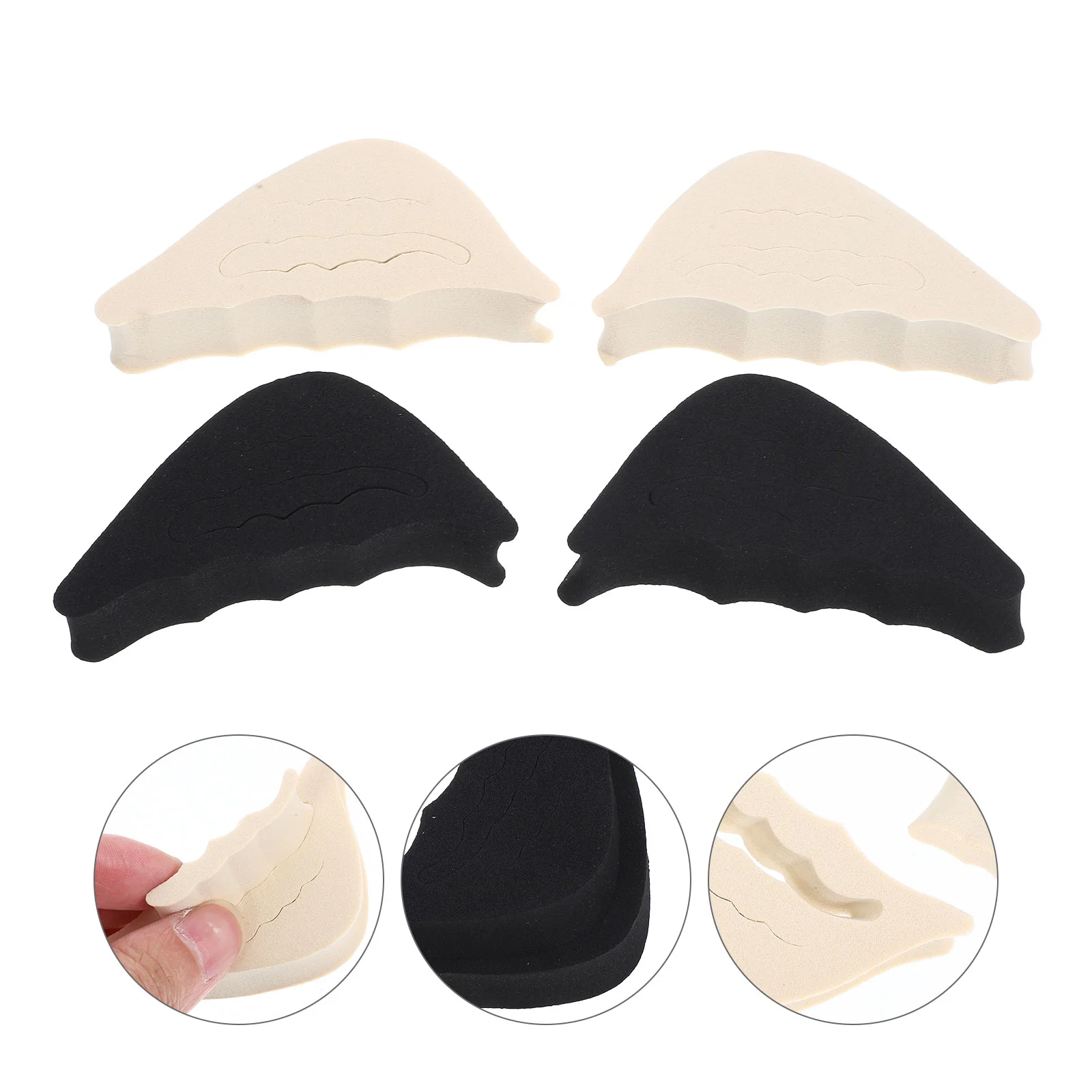 4 Pairs Toe Plug Pad Insoles Shoe Pads Inserts for Shoes Too Big Make Fit Tighter Filler Women