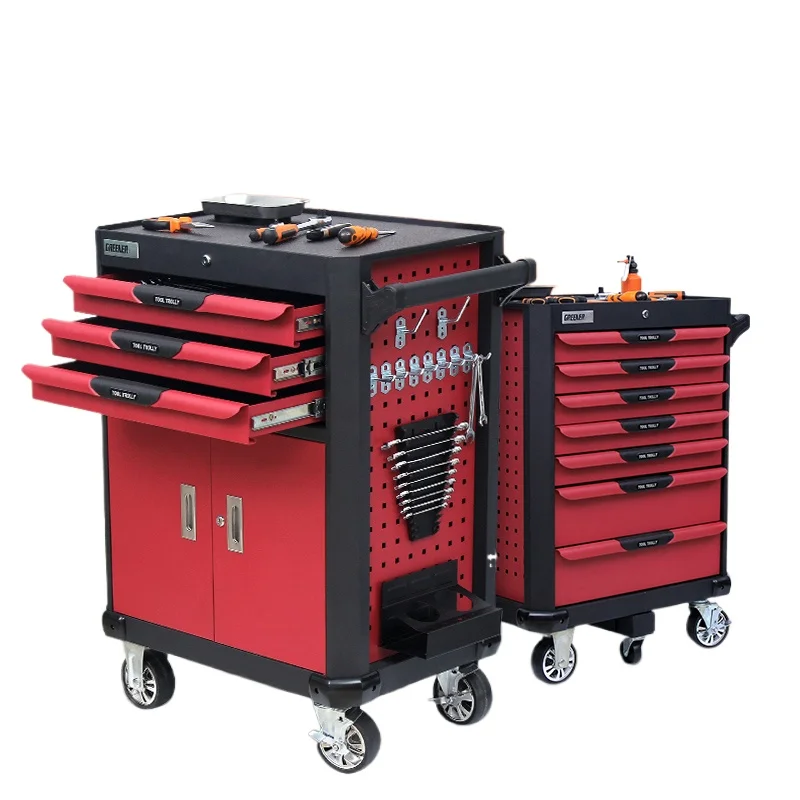 Tool Cart Auto Repair Drawer Cart Multifunctional Hardware Workshop Tool Cabinet Mobile Repair Heavy Duty