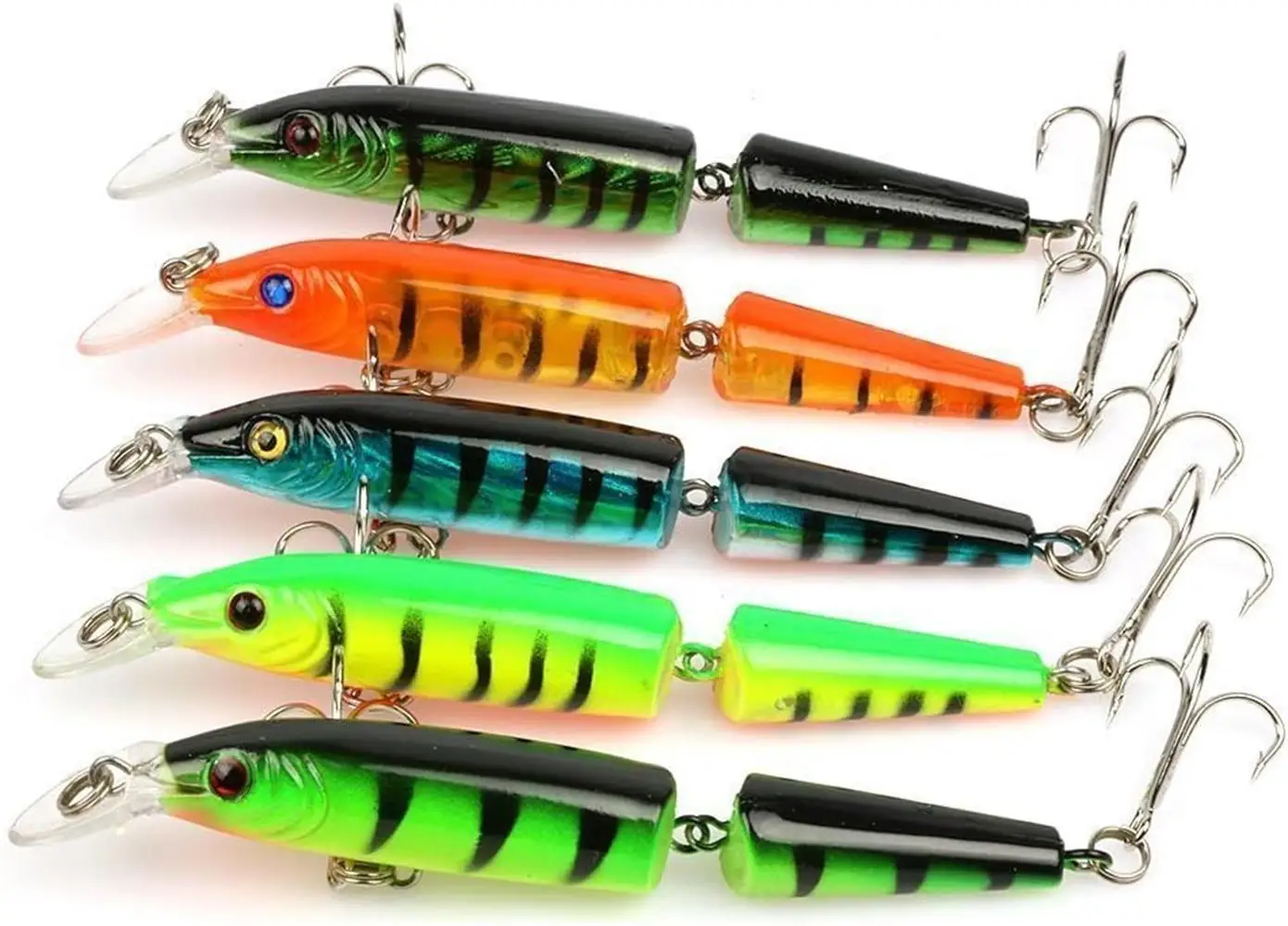 

Goture 5pcs Swimbait Fishing Lure 10.5cm Multi Jointed 2 Sections Swimbaits Hard Bait Pike Wobbler Pesca Minnow Fishing Lures