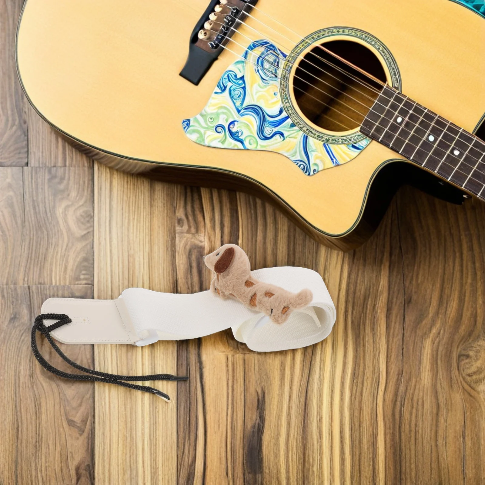 

Guitar Strap 3D Dog Design Adjustable For Electric Acoustic Bass Ukulele Soft Comfortable Shoulder Support Instrument
