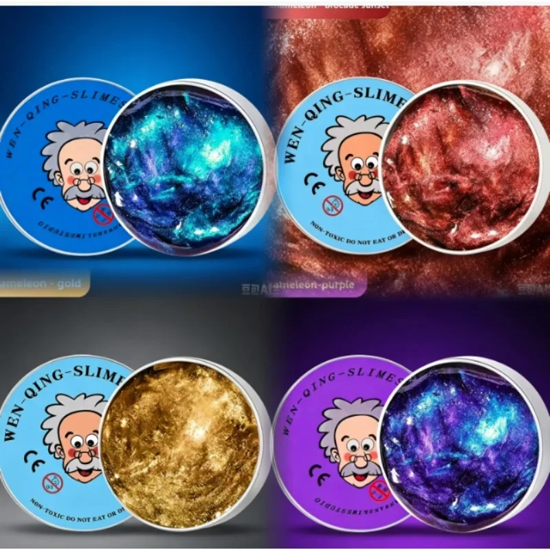 Liquid Glass Thinking Putty Non Newtonian Fluid Transparent Slime Stress Relief Toy For Kids Adults Clear Crystal Clay Gift