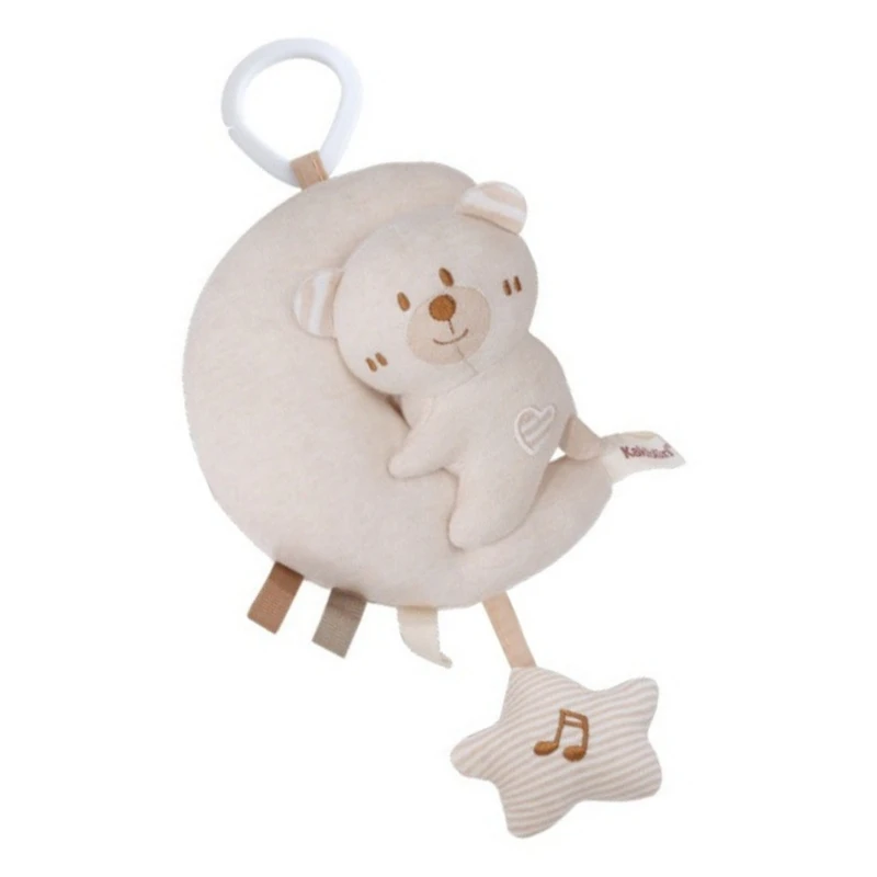 سرير بيبي شماعات مع موسيقى مهدئة القطن العضوي الكرتون أفخم حشرجة الموت لمقعد السيارة الترفيه التحفيز الحسي 15UB