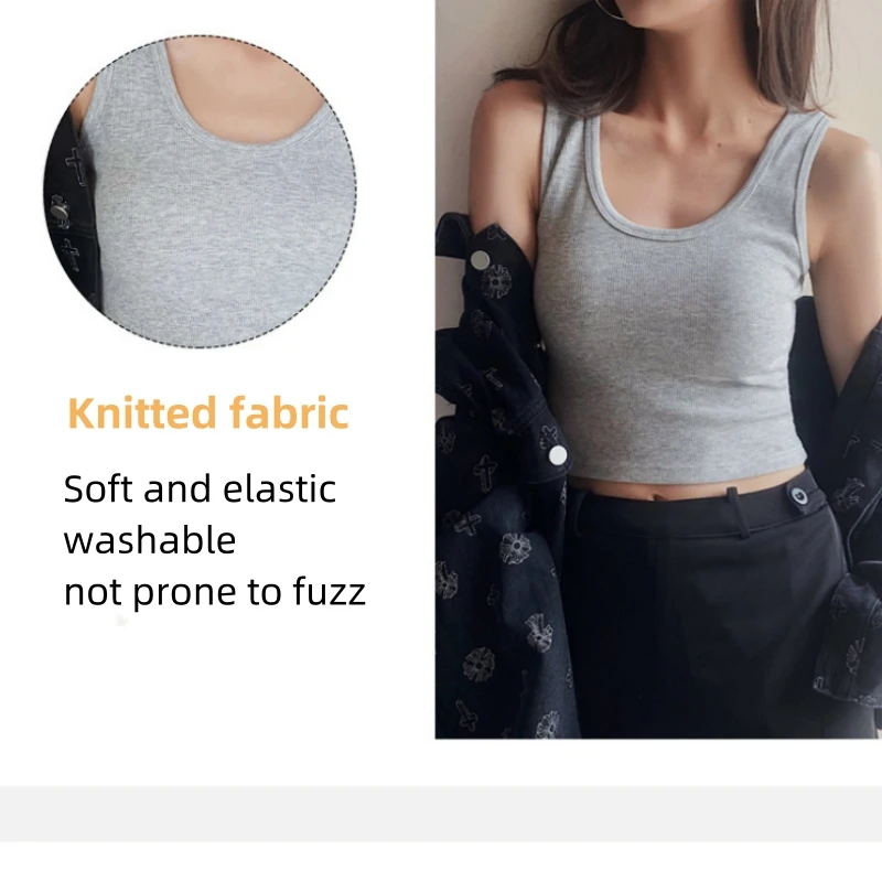 Summer Crop Sexy Tops Women 2022 Women Y2k Aesthetic Clothes Sleeveless Short Vests White Black Grey Korean Harajuku Tank Top