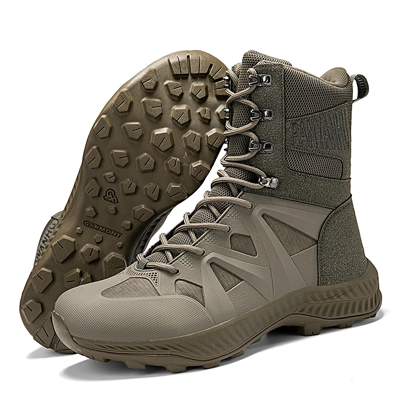 

Outdoor Hiking Boots Men's Lace Up Breathable Training Tactical Hiking Desert Boots Plus Size Shoes Botas Militares Masculinas