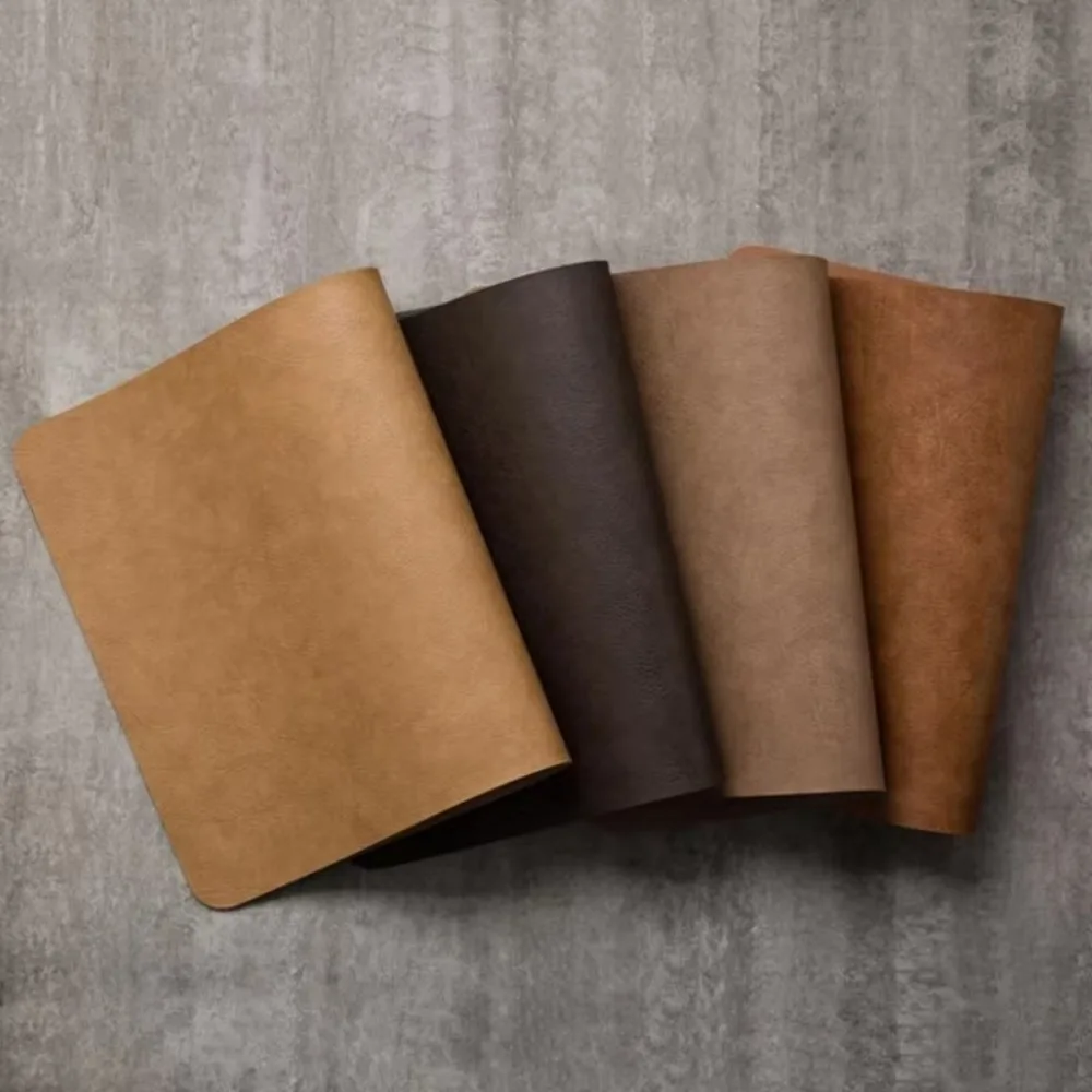Light Luxury Solid Leather Placemat Coffee Brown PU Table Mat Waterproof Oilproof Heat-Insulated Plate Bowl Pad Table Decor