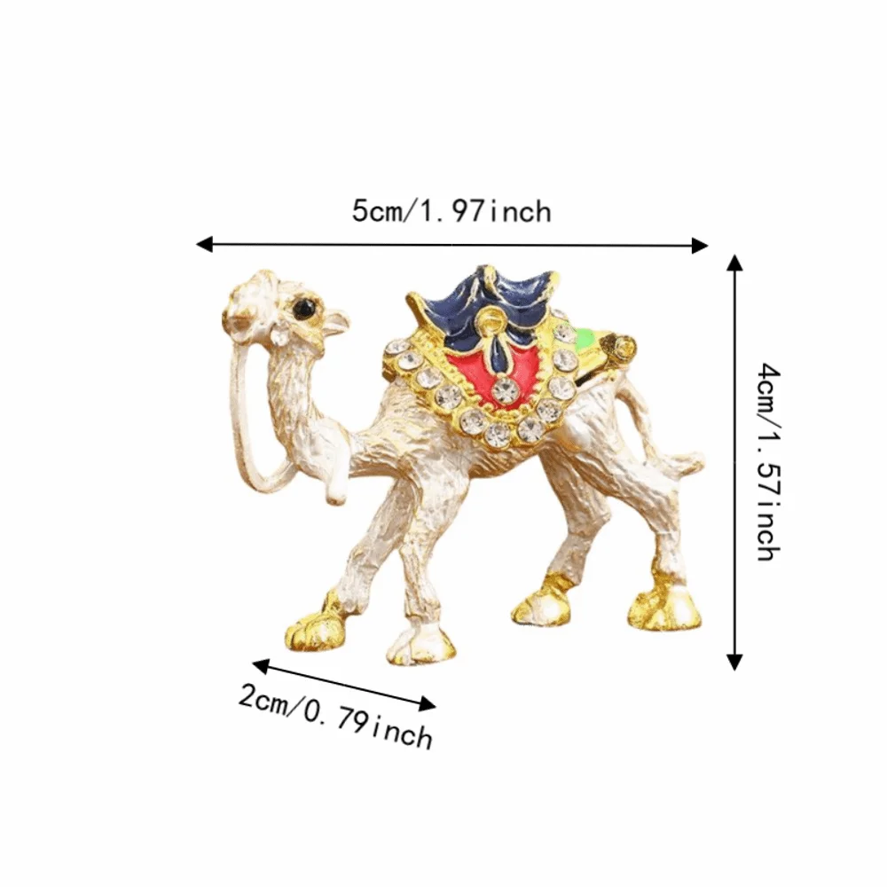 Zinc Alloy Animal-themed Trinket Box Hinged Lid Crystal Rhinestone Animal Figurine Box 5 x 2 x 4 cm Decorative Trinket Box