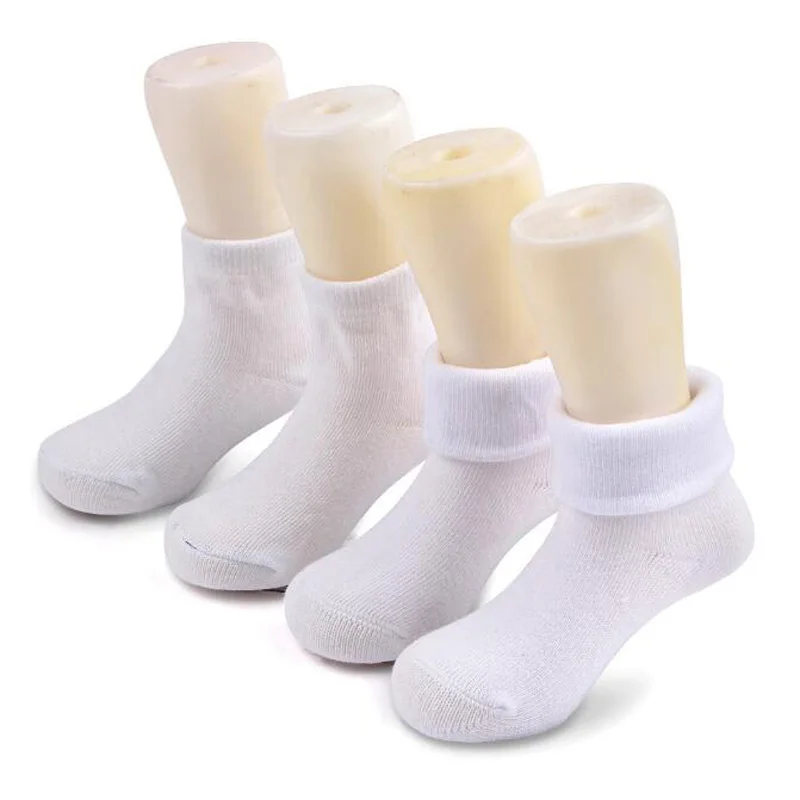 4Pair/lot New White Color 0-1 Year Old Baby Socks