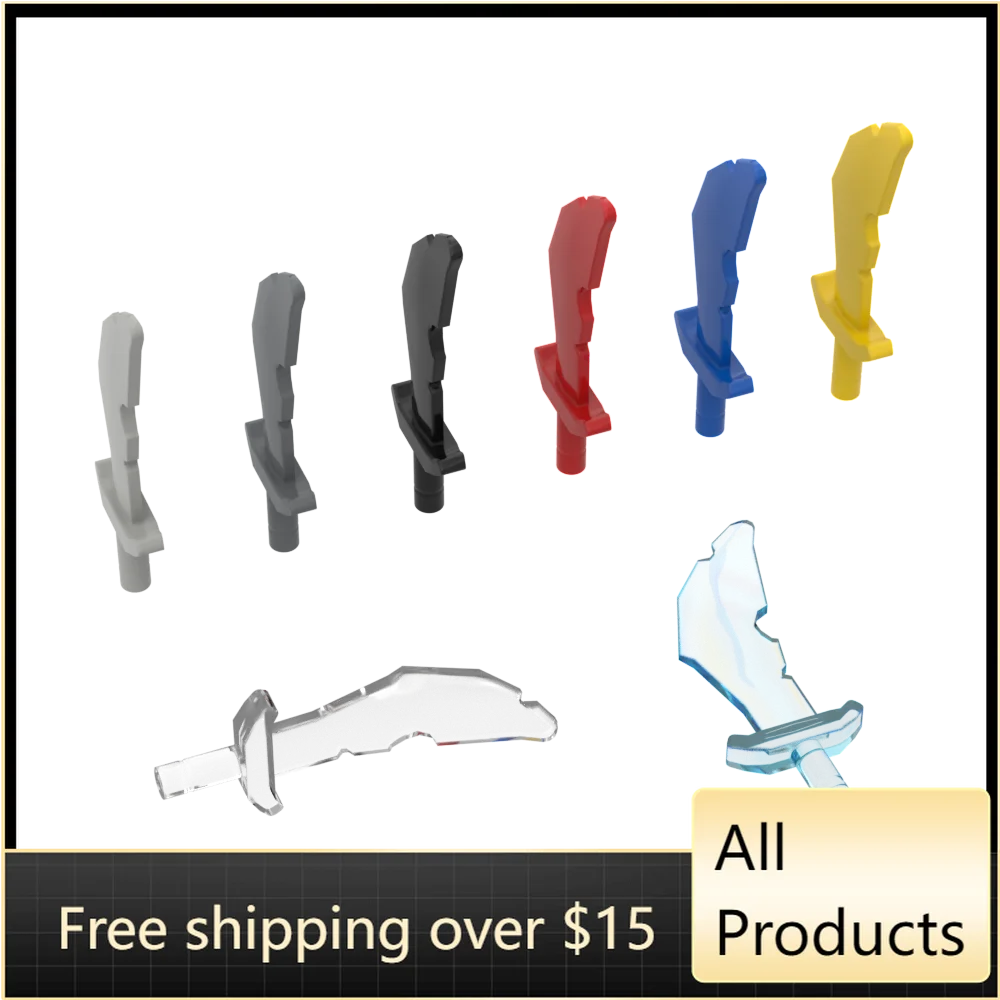 

10PCS High-Tech Assemble Particle 60752 Broken Knife Sword Arms Building Blocks Kit Replaceable Part Toys For Children Gifts