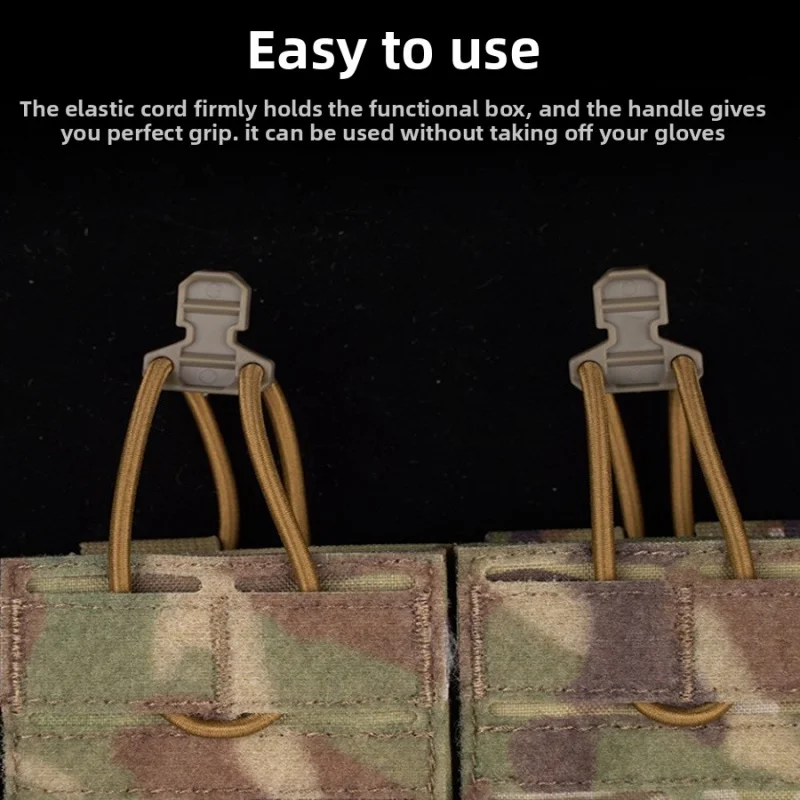 Front MOLLE Triple Nylon Pouch Multifunctional Tool Storage Bag for Tactical Vest CS Game