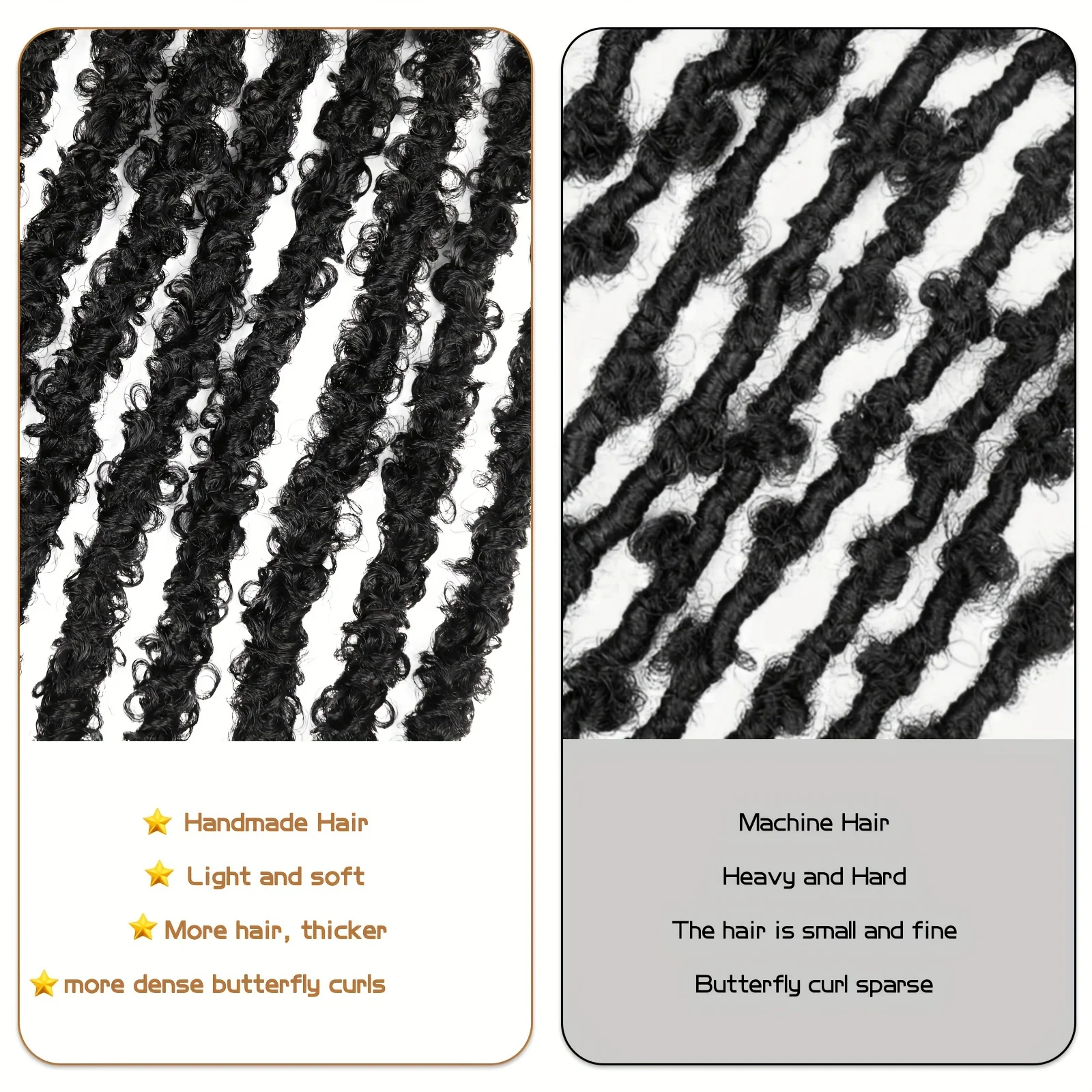 7packs Handmade 30Inches Butterfly Locs Crochet Hair - 10Strands Synthetic Hair Extensions, Dreadlocks Faux Locks Crochet Braid