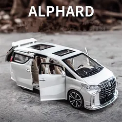 1:32 Alphard MPV Alloy Car Model Diecast & Toy Metal Vehicles Model Collection Sound and Light High Simulation Children Toy Gift