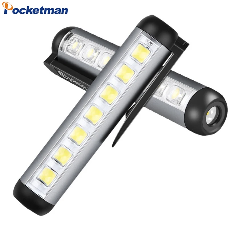 

Powerful XPE+COB Flashlight Type-C USB Rechargeable Flashlights with Pen Clip Magnet Portable Lightweight Pen Light Small Torch